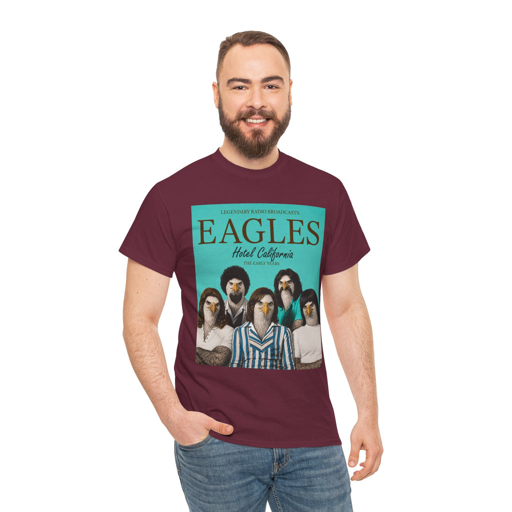 Hotel California Vintage Band Tee — EagleSui Retro Rock T-Shirt