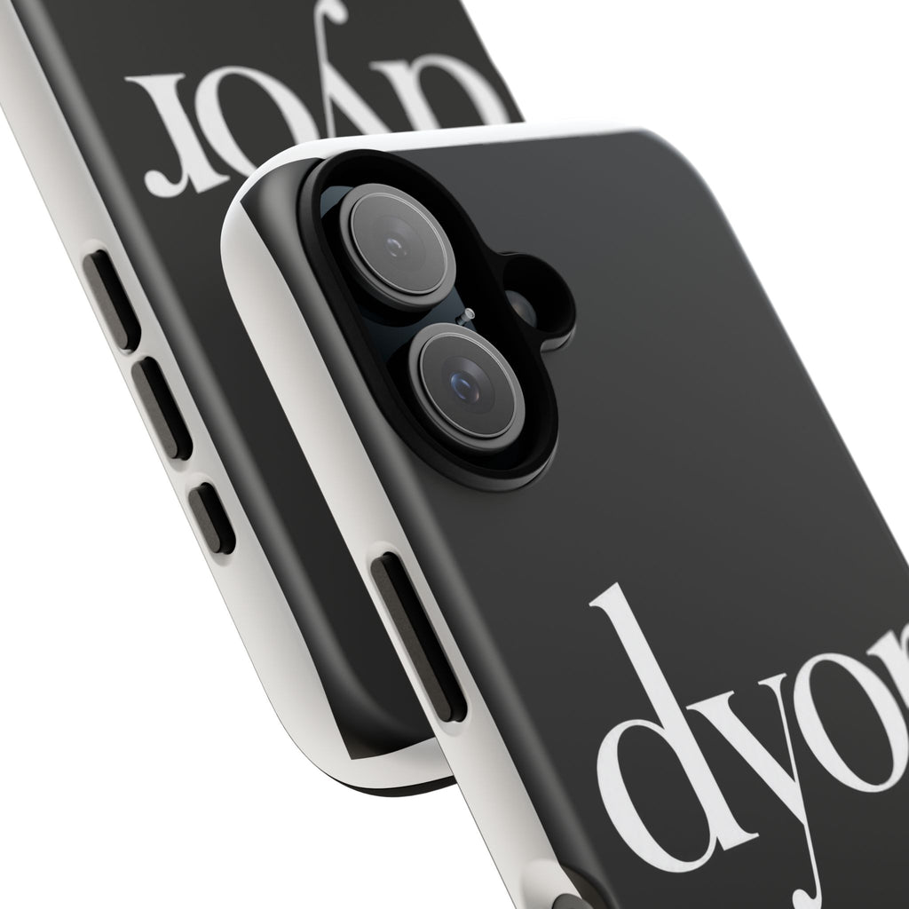 Phone Case — 'dyor' Minimalist Black Glossy Case (Do Your Own Research)