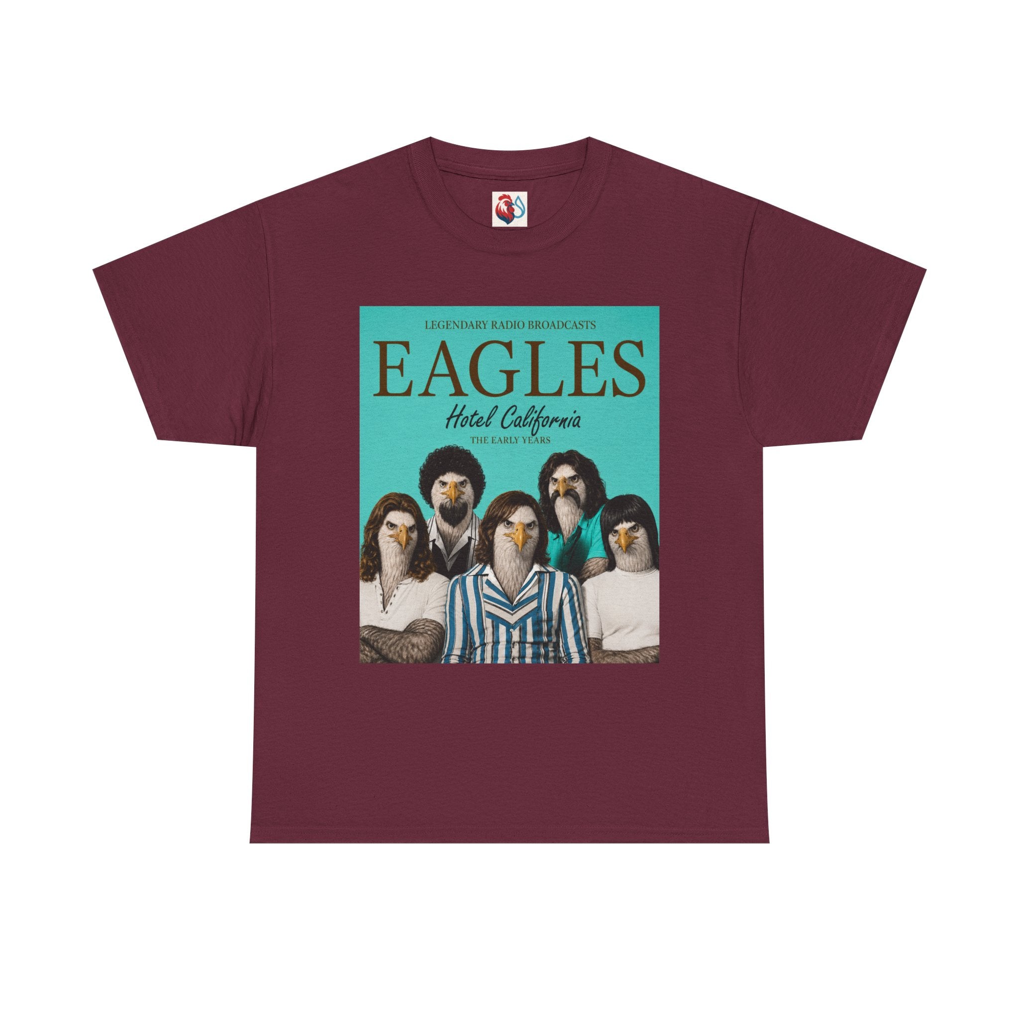 Hotel California Vintage Band Tee — EagleSui Retro Rock T-Shirt