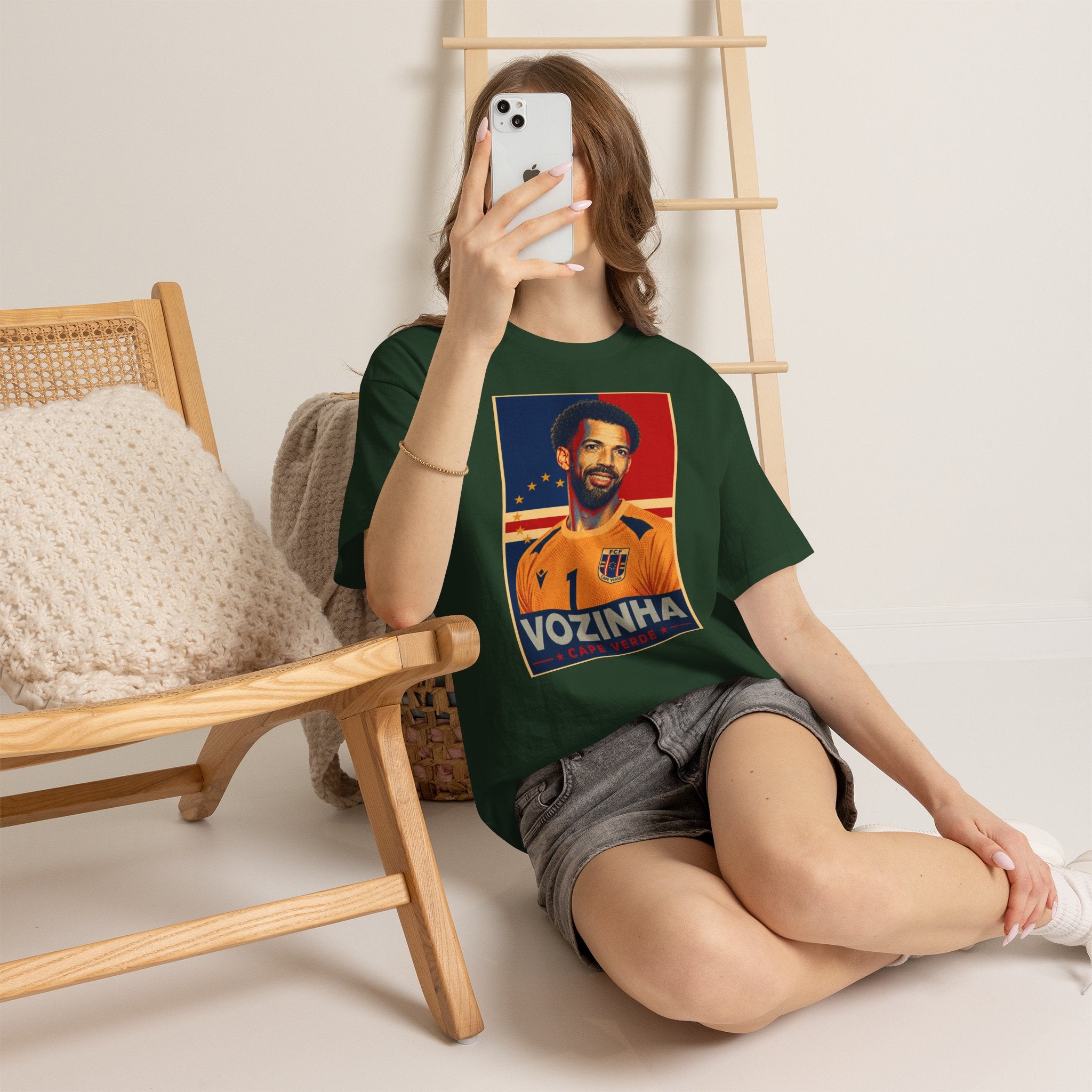 Vozinha Soccer Tee — Retro Player Poster Design