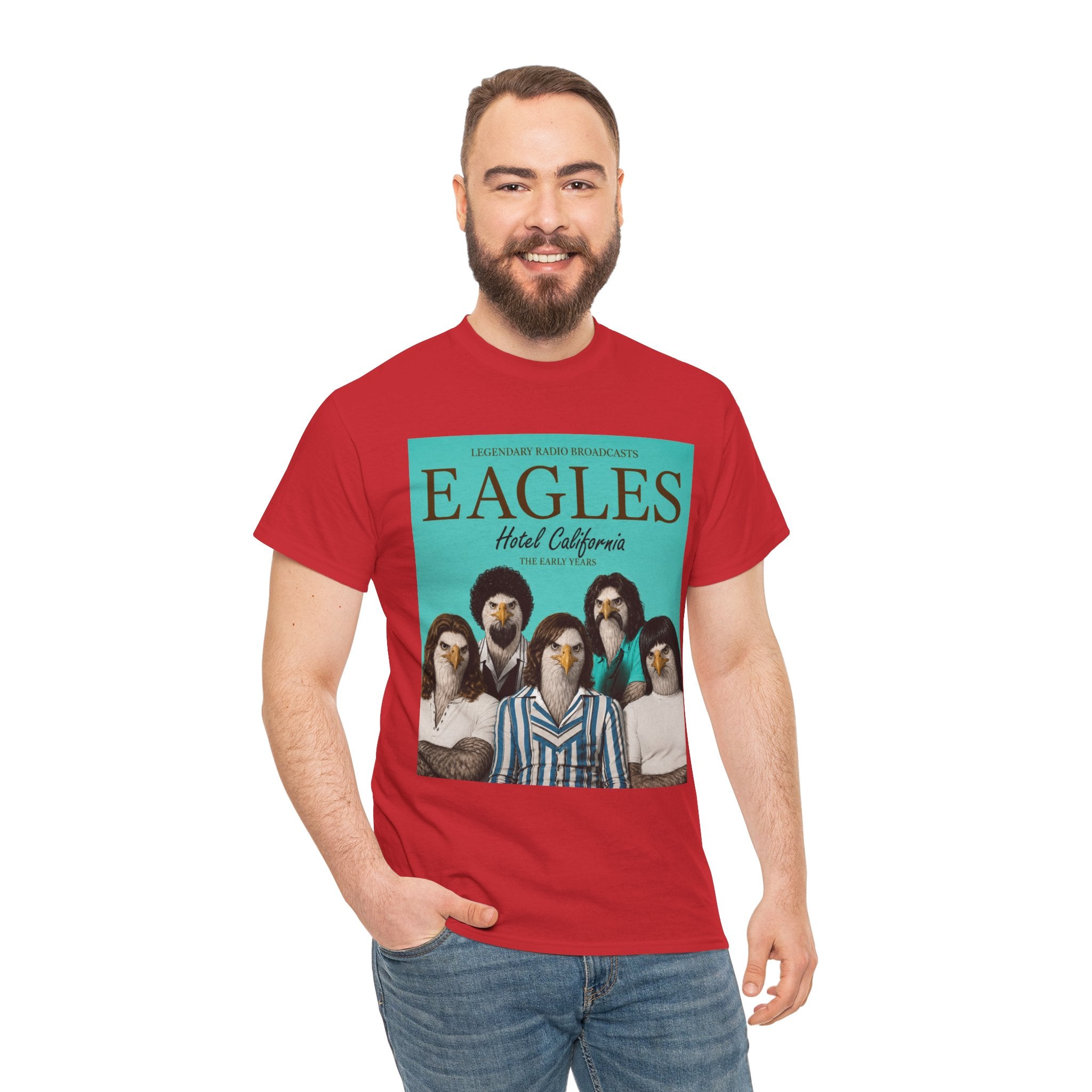 Hotel California Vintage Band Tee — EagleSui Retro Rock T-Shirt