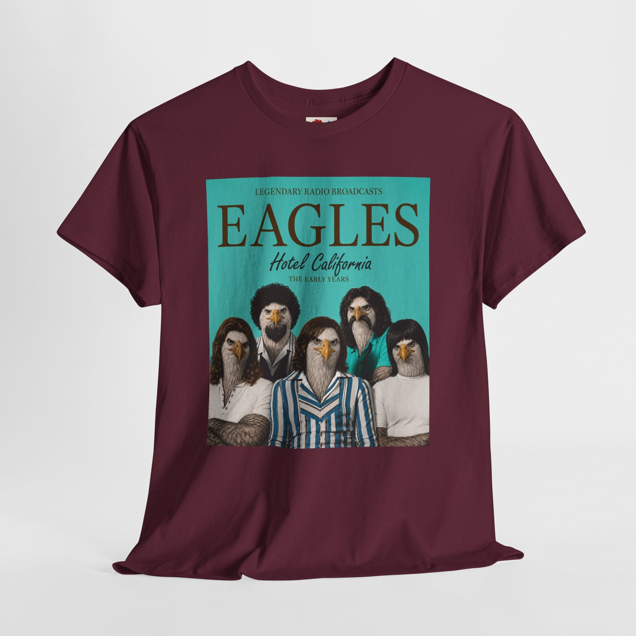 Hotel California Vintage Band Tee — EagleSui Retro Rock T-Shirt
