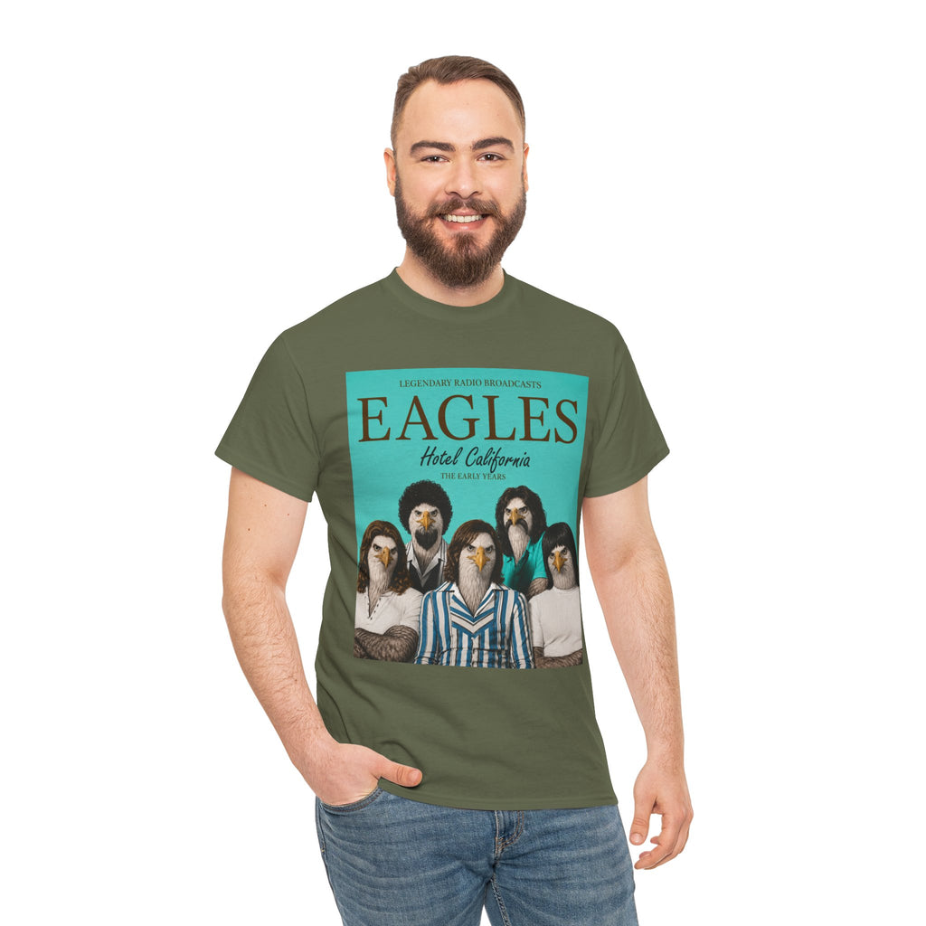 Hotel California Vintage Band Tee — EagleSui Retro Rock T-Shirt