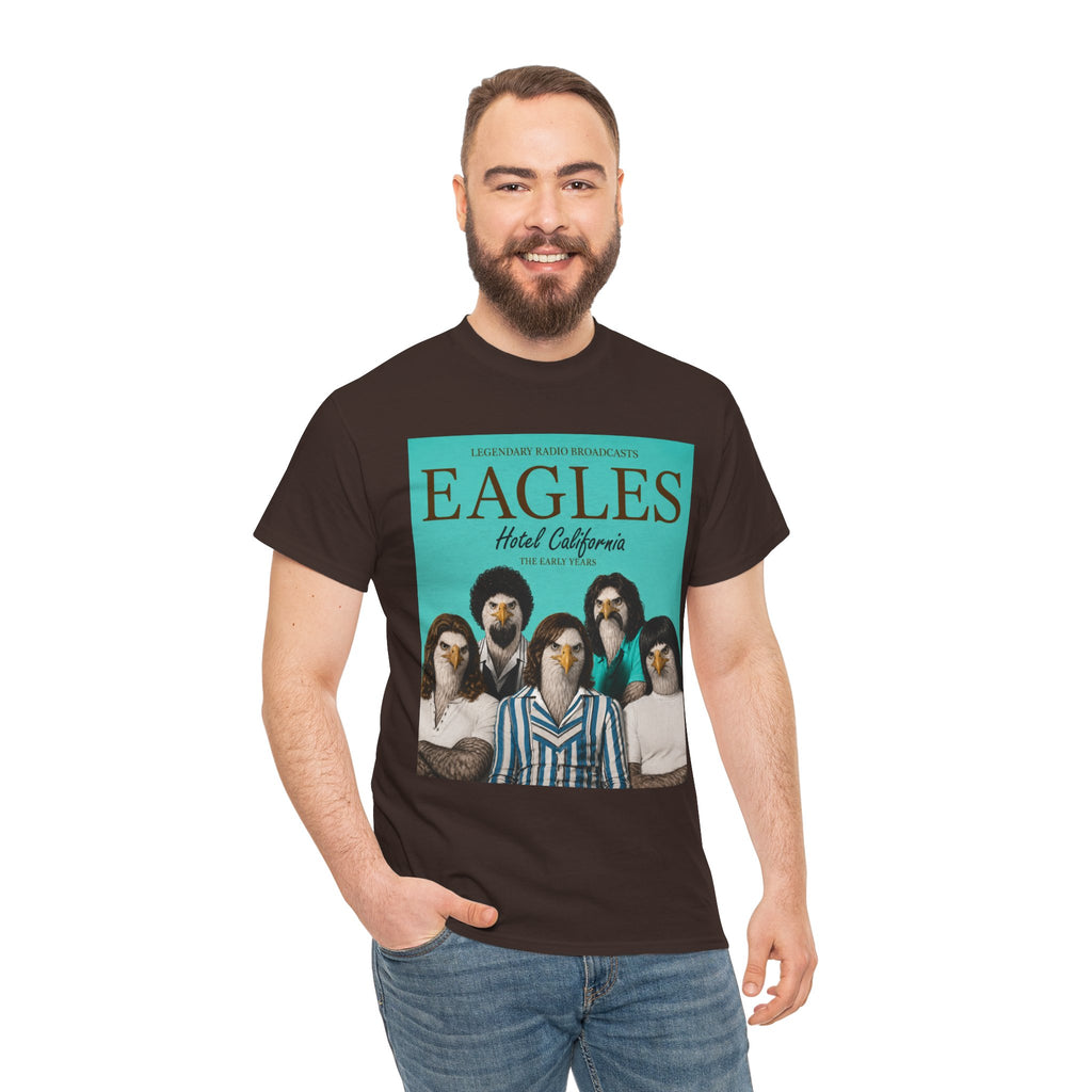 Hotel California Vintage Band Tee — EagleSui Retro Rock T-Shirt