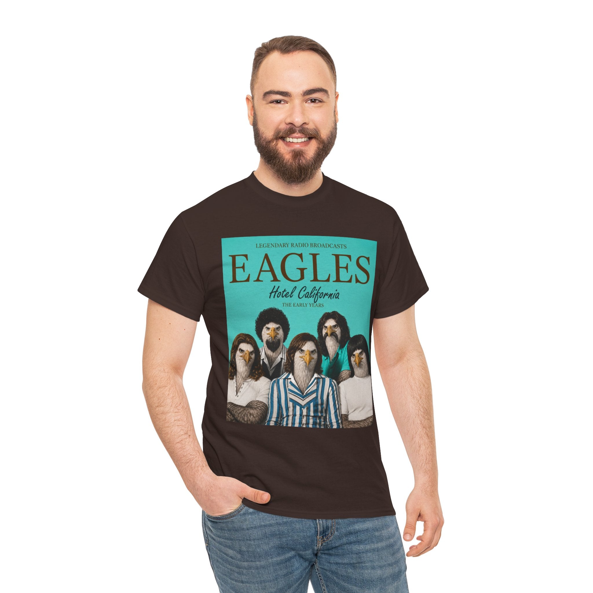 Hotel California Vintage Band Tee — EagleSui Retro Rock T-Shirt