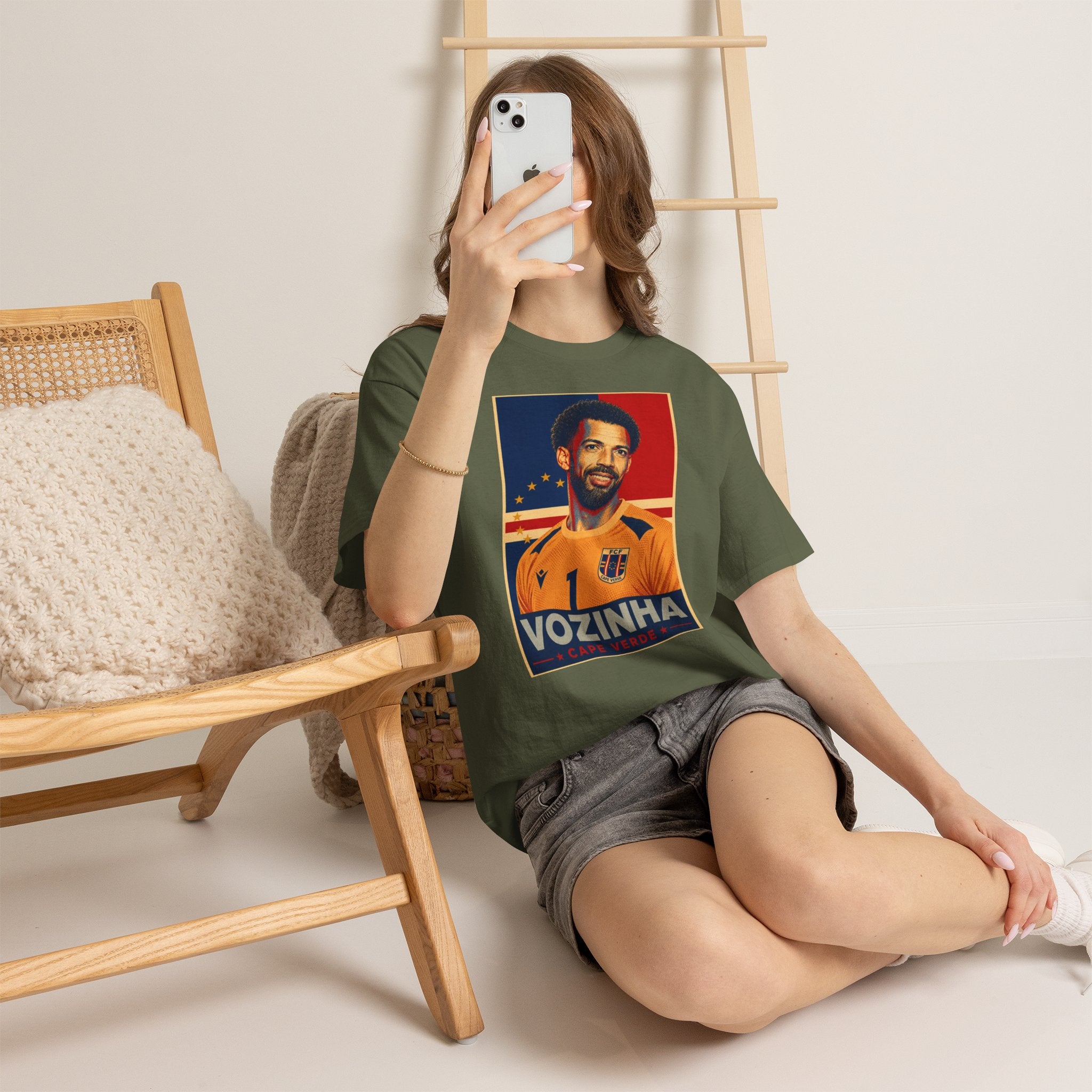 Vozinha Soccer Tee — Retro Player Poster Design