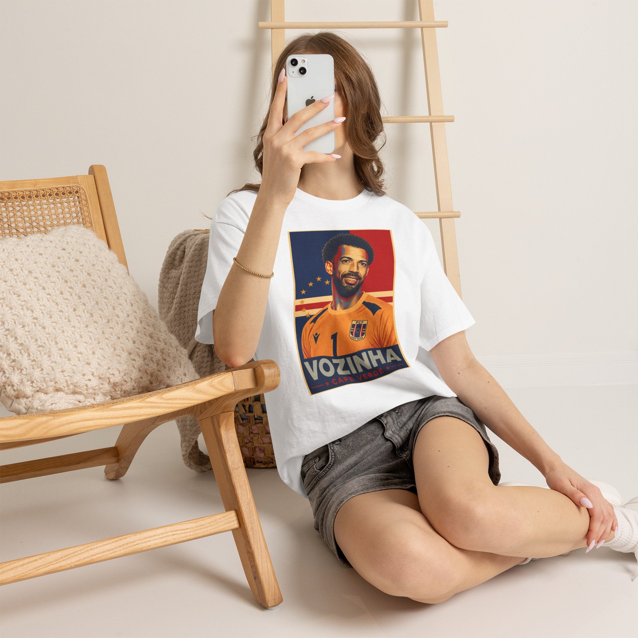 Vozinha Soccer Tee — Retro Player Poster Design