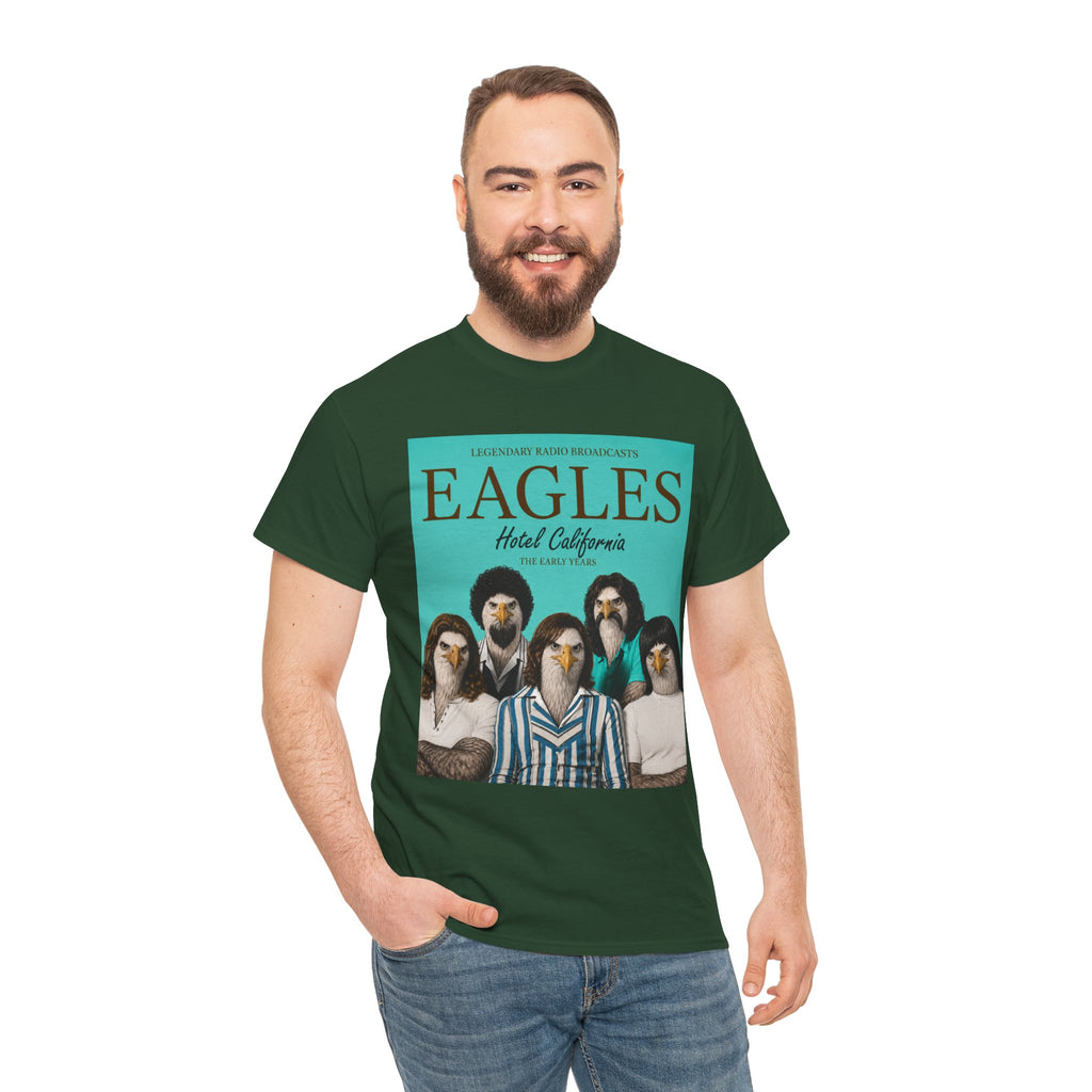 Hotel California Vintage Band Tee — EagleSui Retro Rock T-Shirt