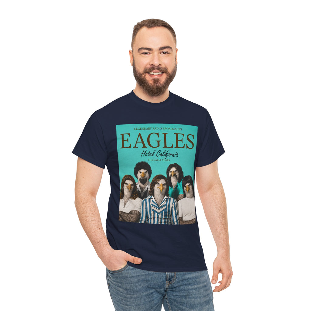 Hotel California Vintage Band Tee — EagleSui Retro Rock T-Shirt