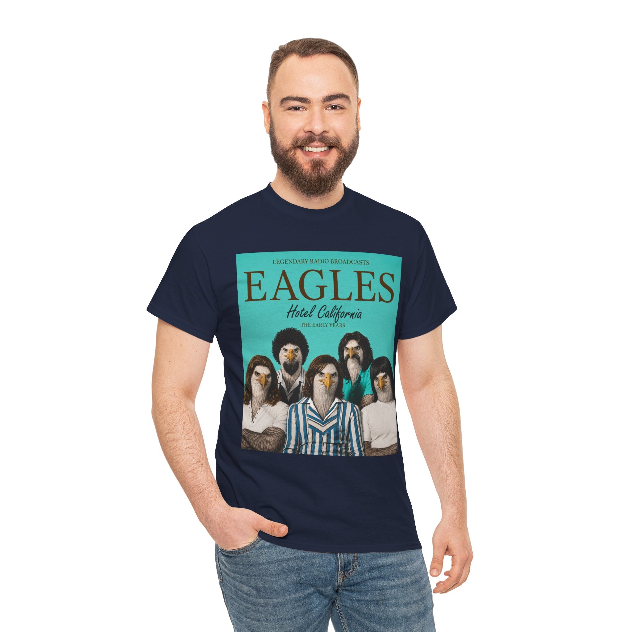 Hotel California Vintage Band Tee — EagleSui Retro Rock T-Shirt