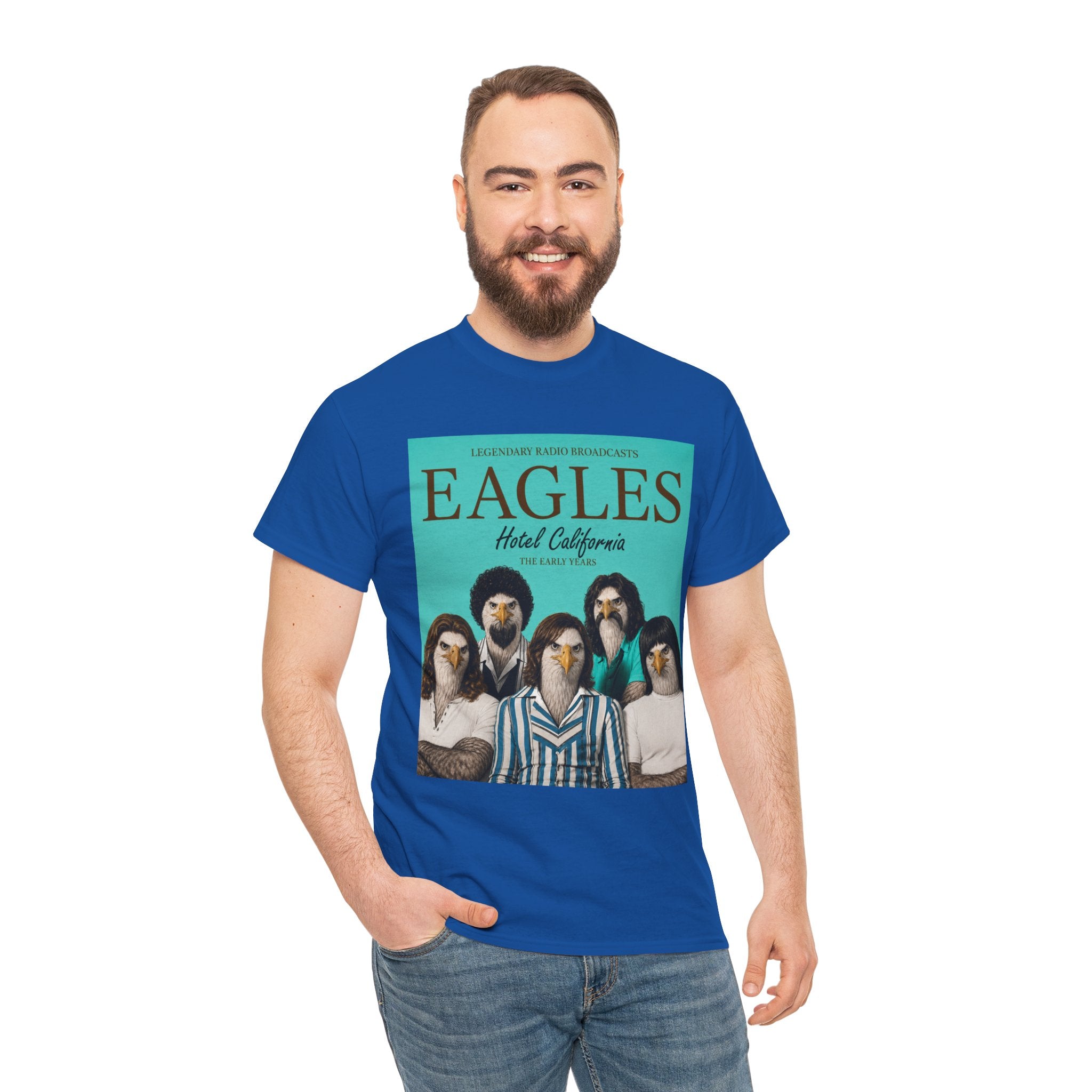 Hotel California Vintage Band Tee — EagleSui Retro Rock T-Shirt