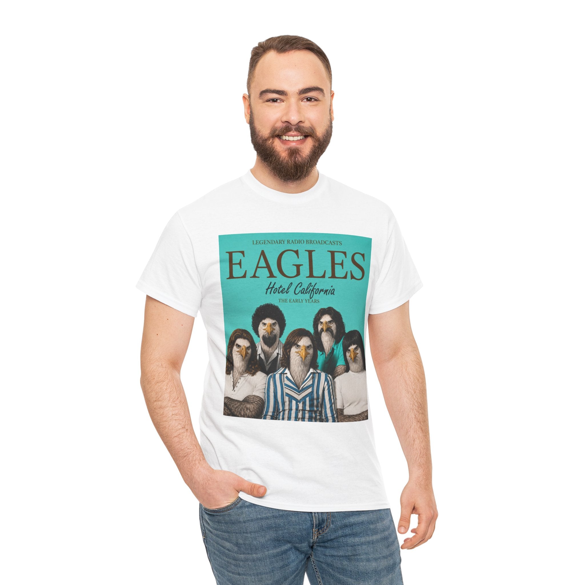Hotel California Vintage Band Tee — EagleSui Retro Rock T-Shirt