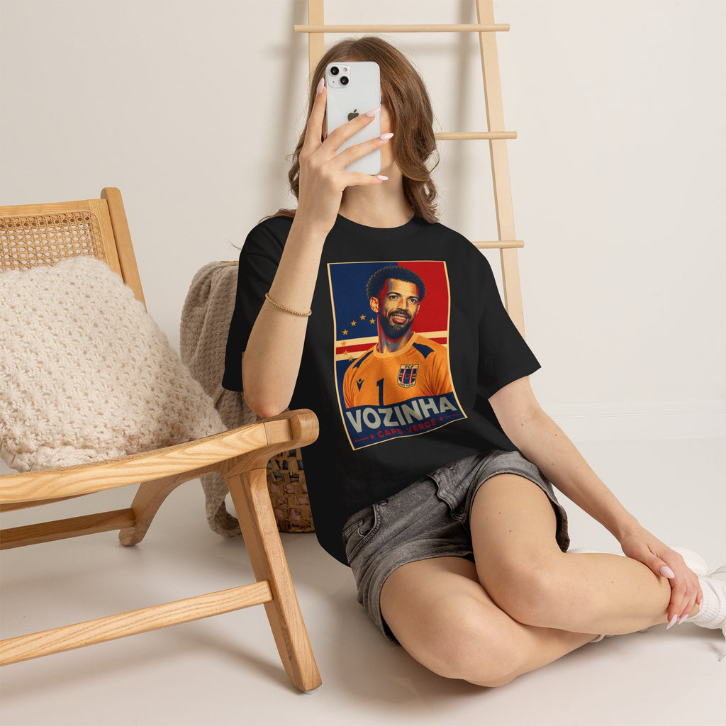 Vozinha Soccer Tee — Retro Player Poster Design