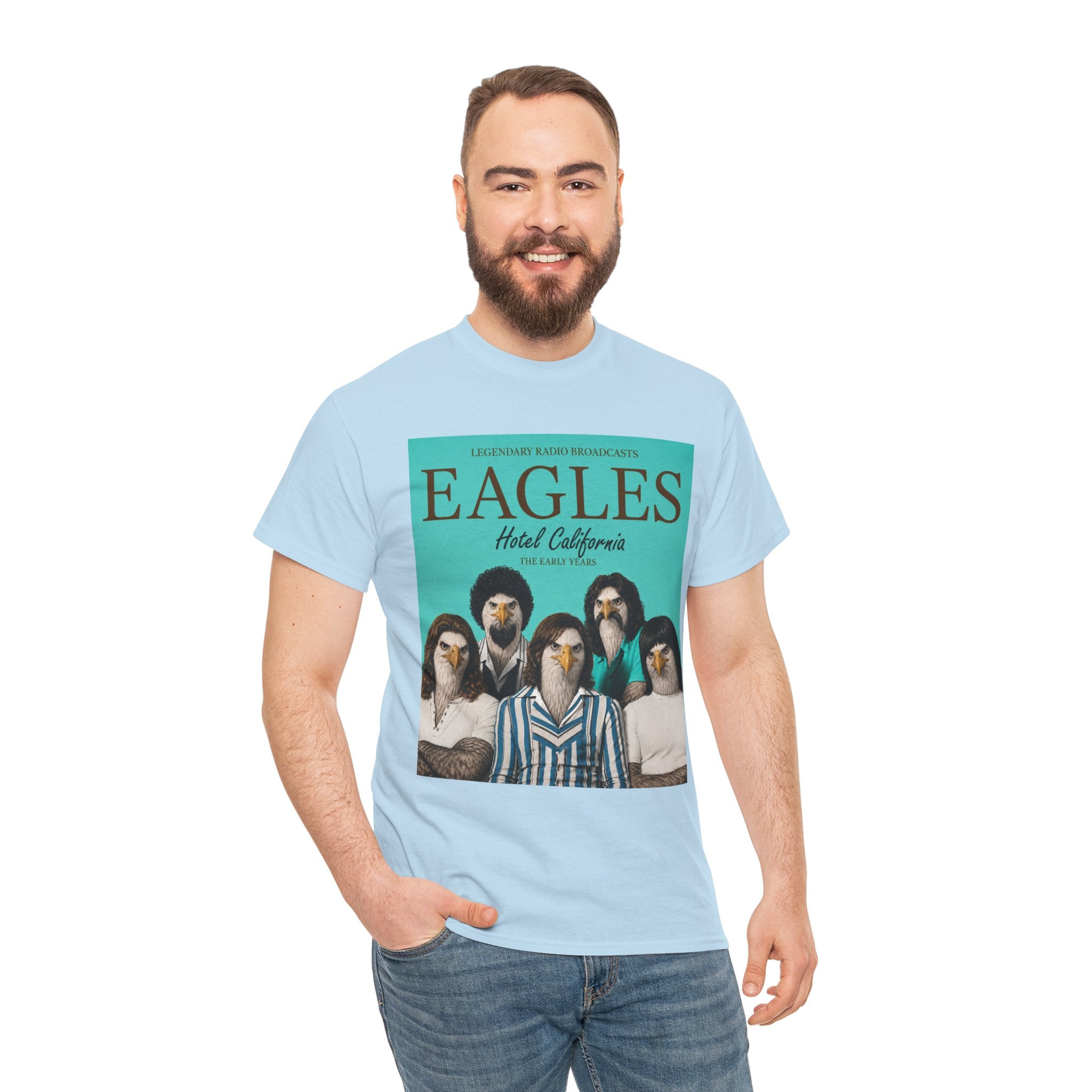 Hotel California Vintage Band Tee — EagleSui Retro Rock T-Shirt