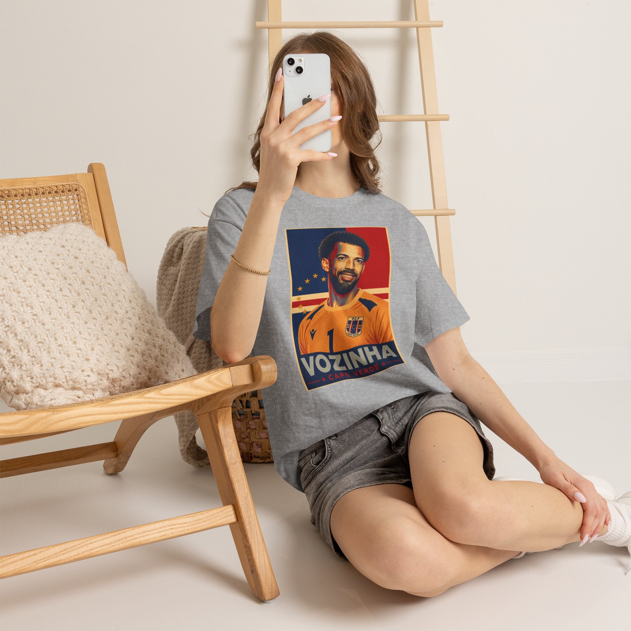 Vozinha Soccer Tee — Retro Player Poster Design