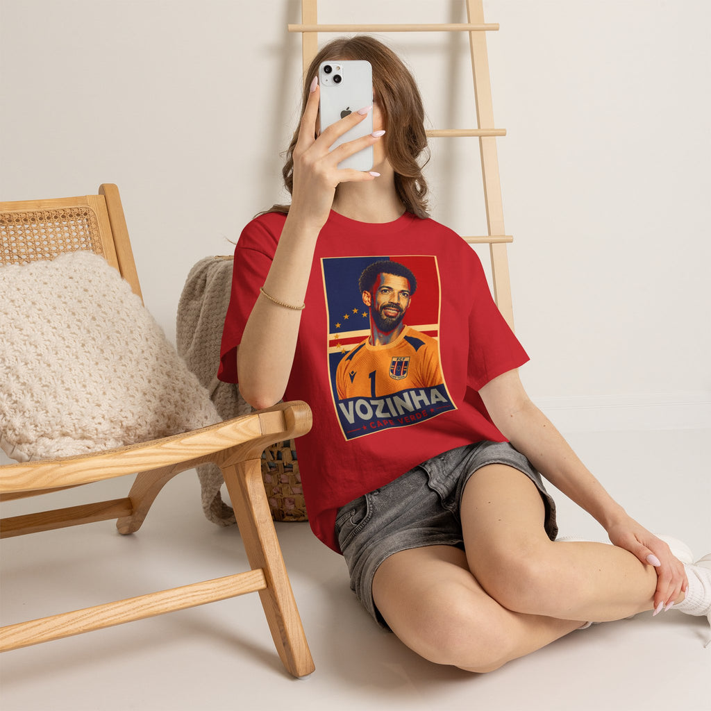 Vozinha Soccer Tee — Retro Player Poster Design