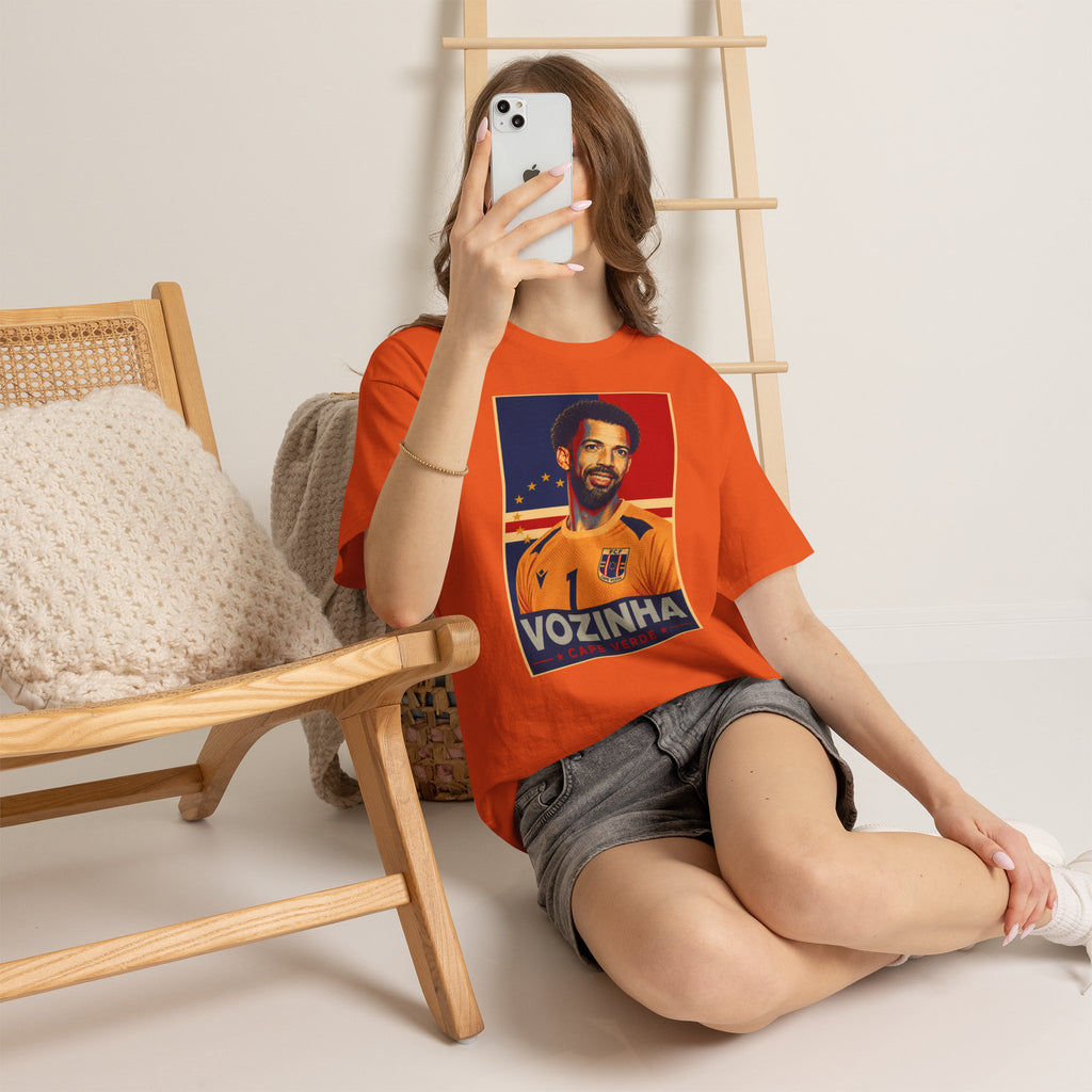Vozinha Soccer Tee — Retro Player Poster Design