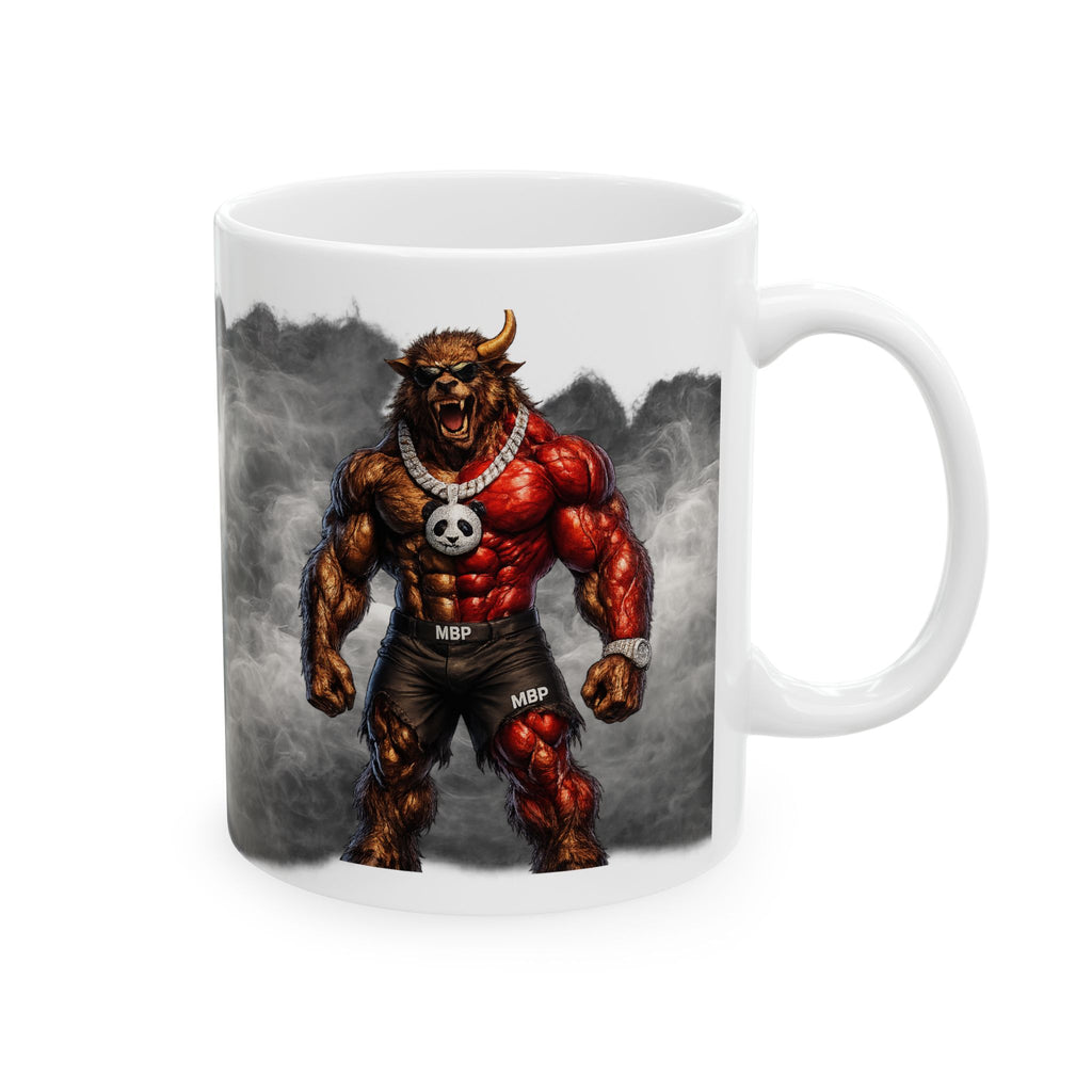 ManBearPig Ceramic Mug — Funny Half Man Half Bear Half Pig Coffee Cup (11oz, 15oz)