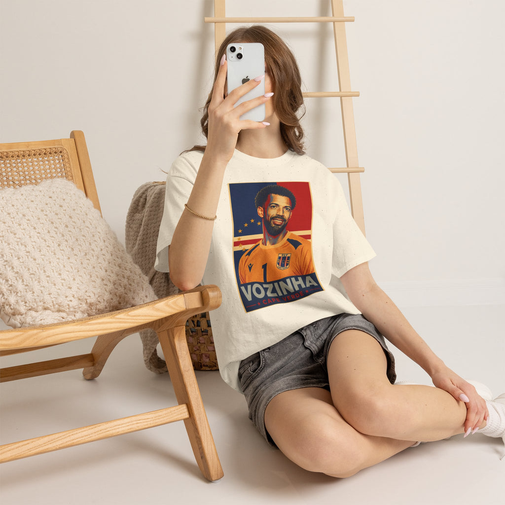 Vozinha Soccer Tee — Retro Player Poster Design