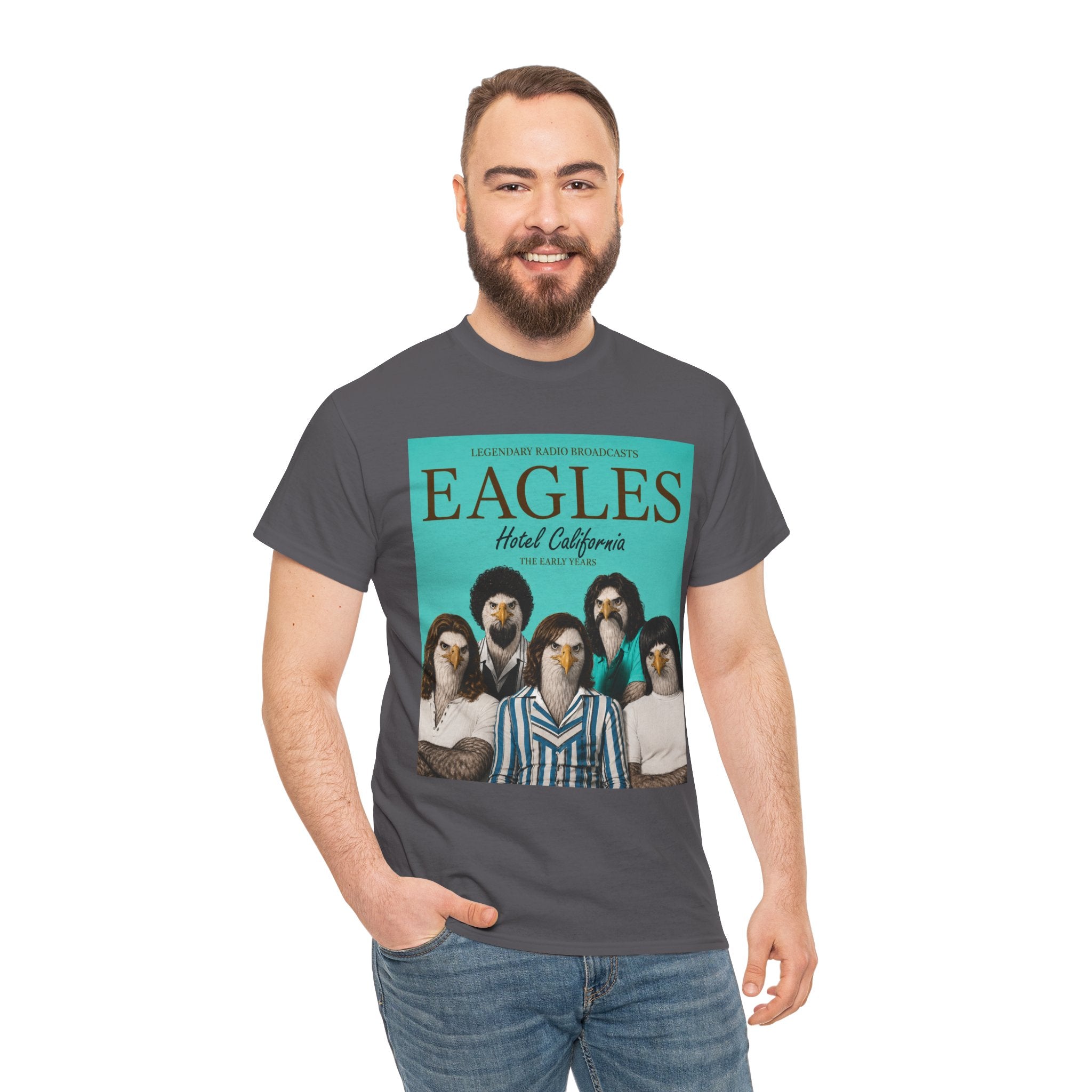 Hotel California Vintage Band Tee — EagleSui Retro Rock T-Shirt