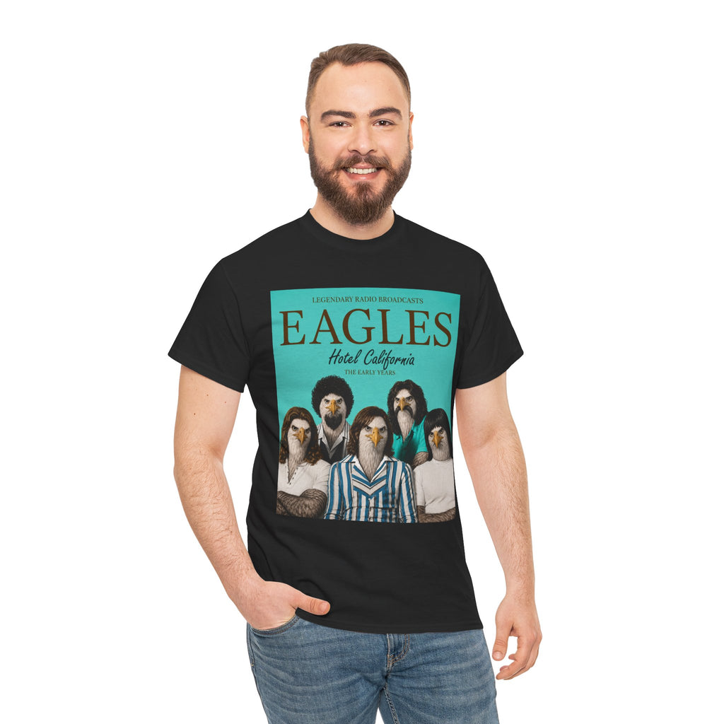 Hotel California Vintage Band Tee — EagleSui Retro Rock T-Shirt