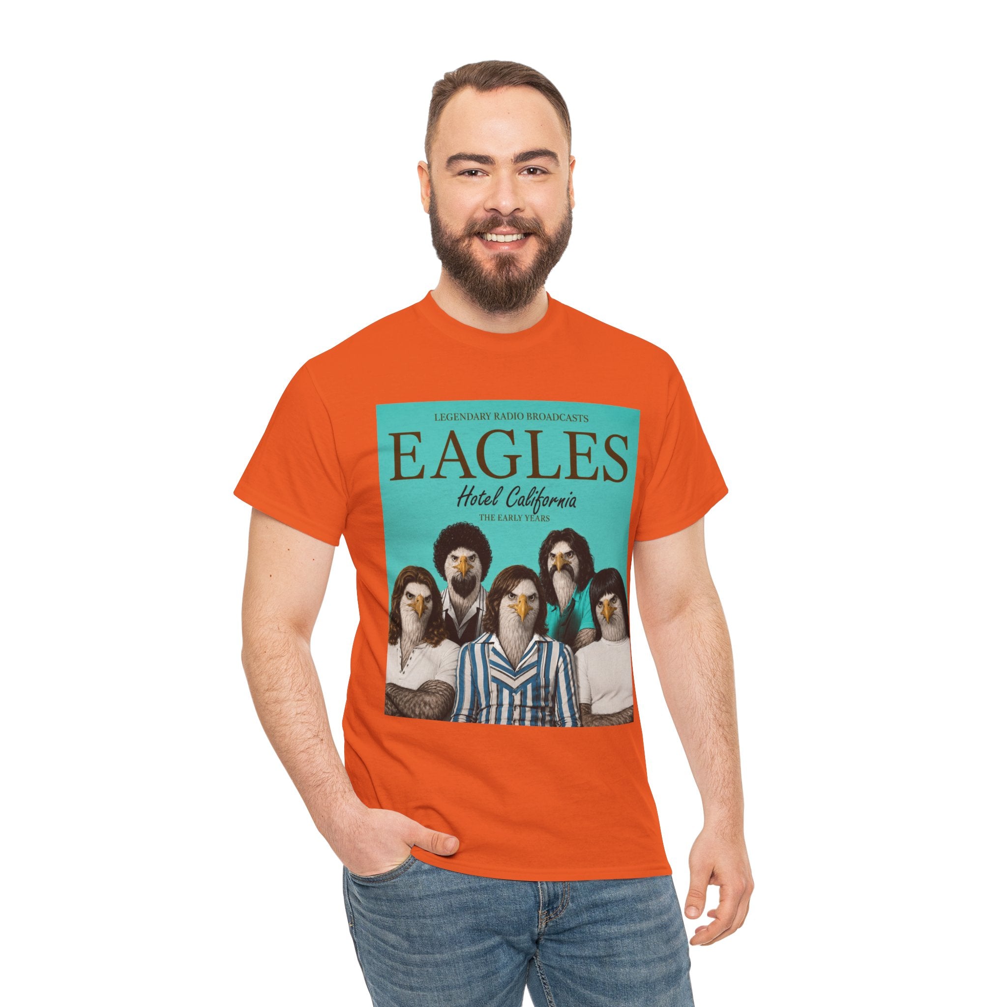 Hotel California Vintage Band Tee — EagleSui Retro Rock T-Shirt