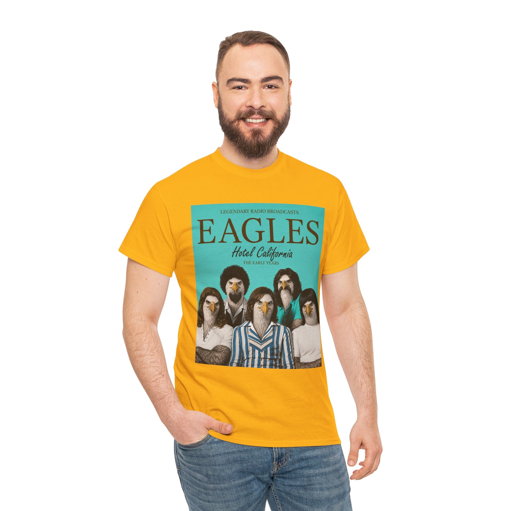 Hotel California Vintage Band Tee — EagleSui Retro Rock T-Shirt