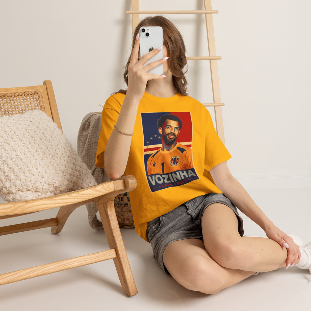 Vozinha Soccer Tee — Retro Player Poster Design
