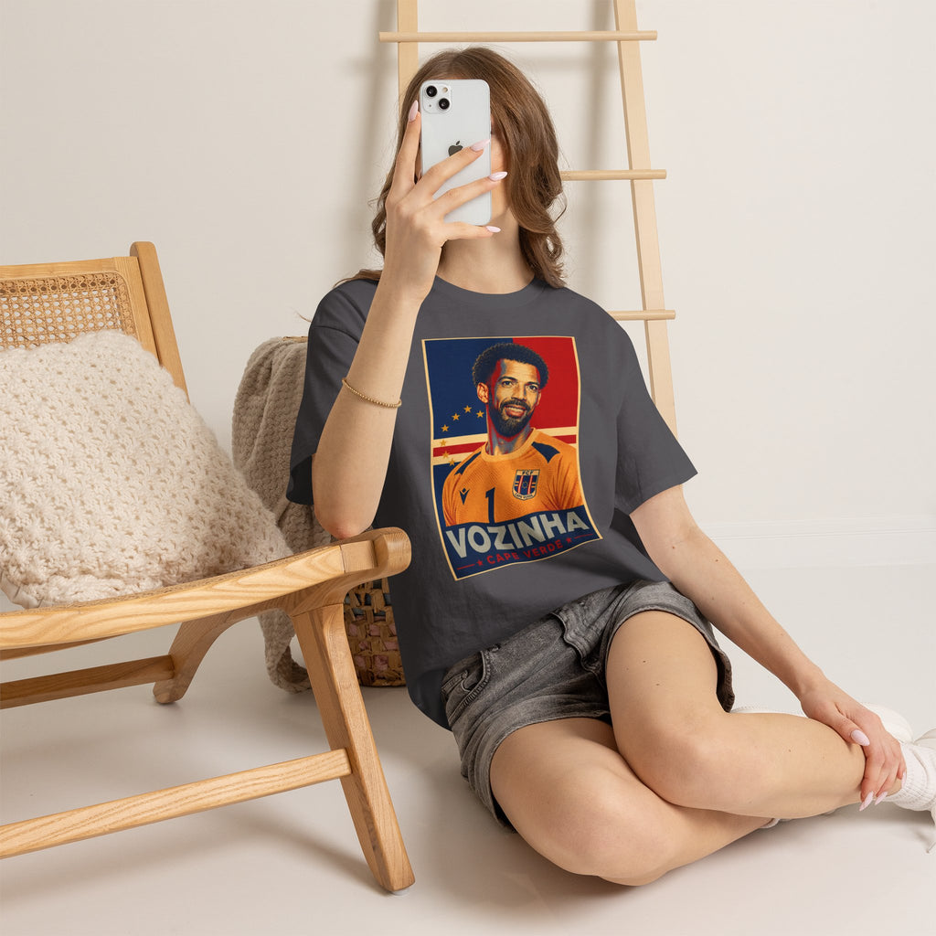 Vozinha Soccer Tee — Retro Player Poster Design